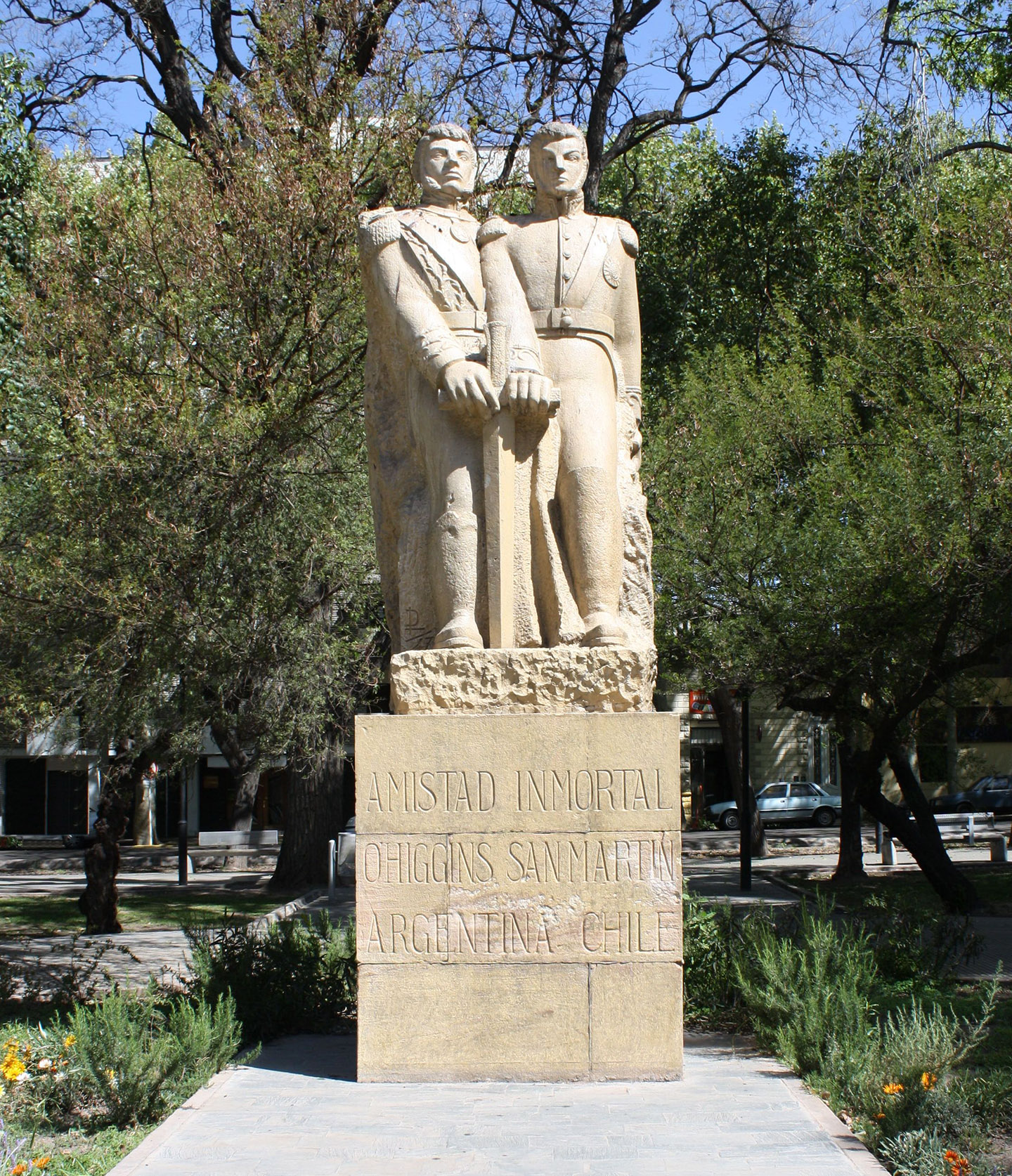 Bernardo O'Higgins y José de San Martín, Plaza Chile, Mendoza